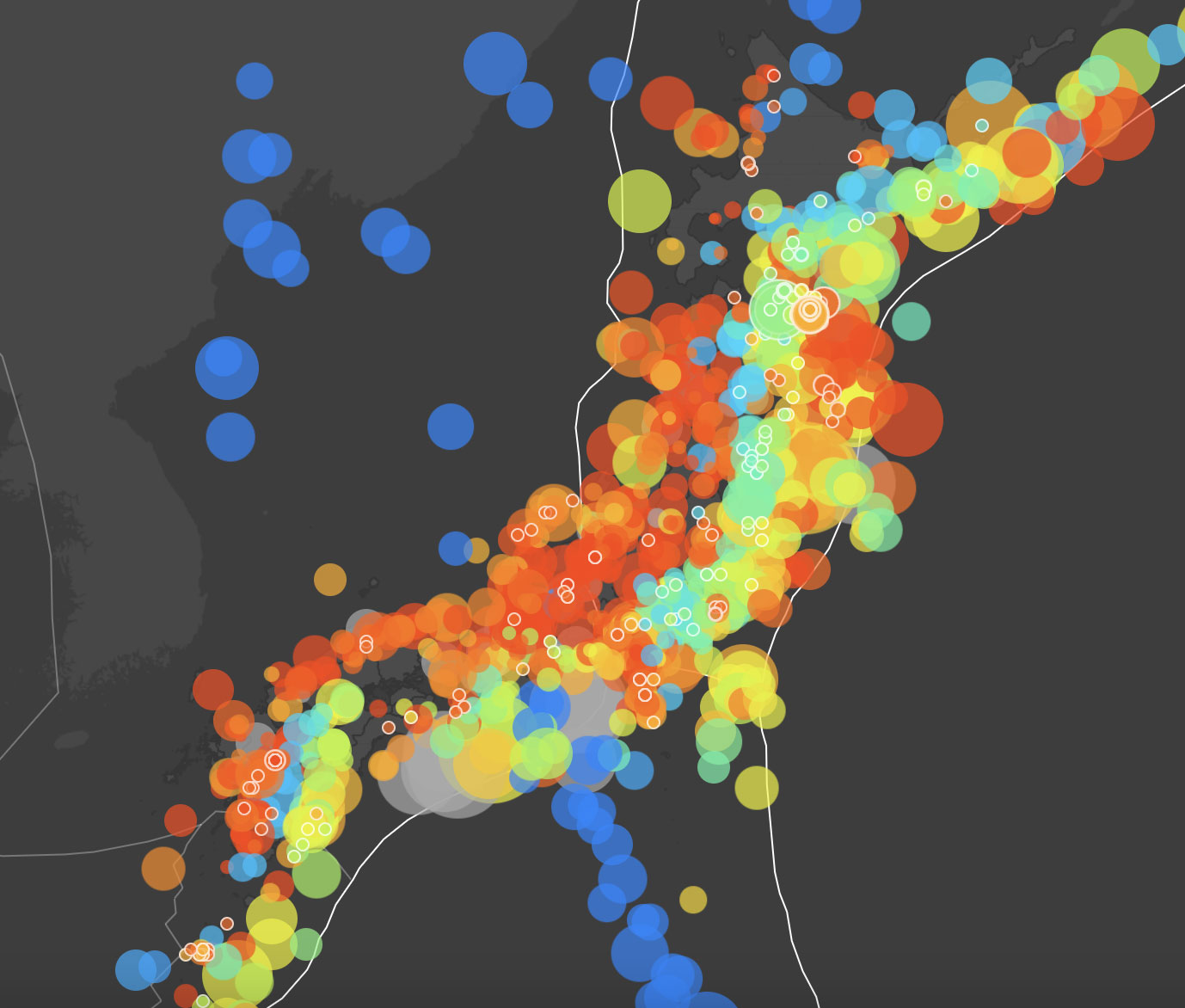 地震マップのイメージ
